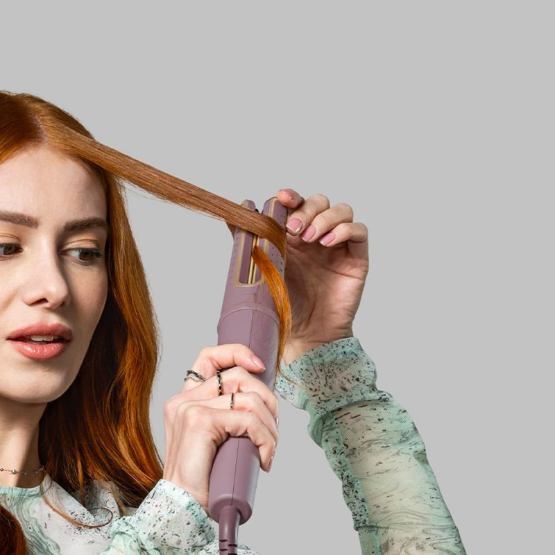 Ondulator pentru par Remington CI8930 AIRvive™, 25 W, 3 setari pana la 210°C, Acoperire ceramica, Violet/Auriu