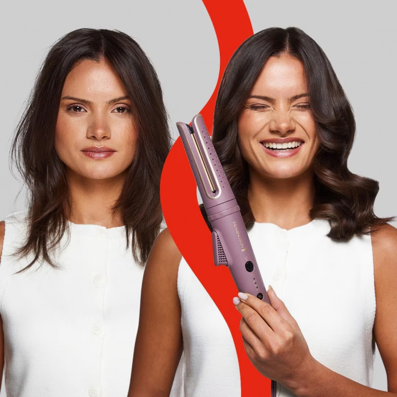 Ondulator pentru par Remington CI8930 AIRvive™, 25 W, 3 setari pana la 210°C, Acoperire ceramica, Violet/Auriu