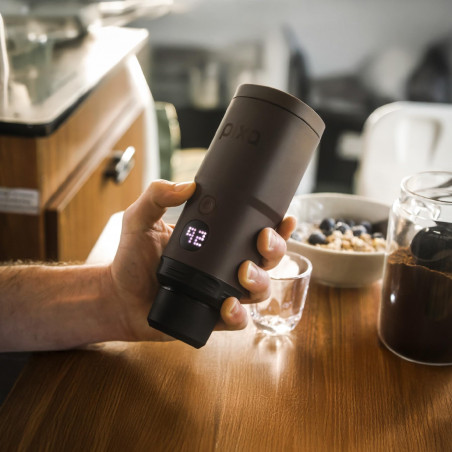 Espressor portabil Wacaco Pixapresso, 20 bari, 210 ml, Cafea macinata si capsule NS/Nespresso, 9000 mAh, Maro