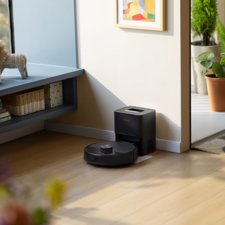 Aspirator robot Roborock Q7 TF+, 10000 Pa, 150 min, Cartografiere 3D inteligenta, Uscat/umed, Comenzi vocale, Programare, Memorie, PreciSense® LiDAR, Negru