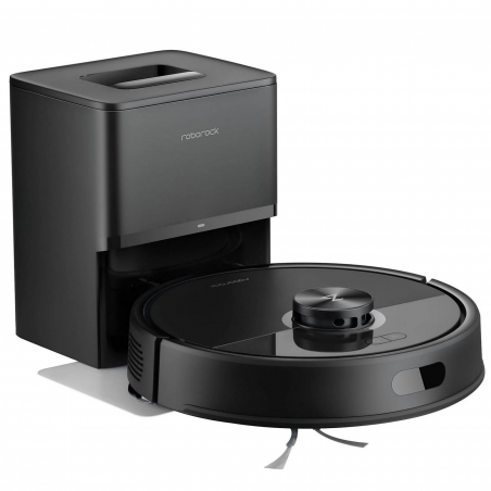 Aspirator robot Roborock Q7 TF+, 10000 Pa, 150 min, Cartografiere 3D inteligenta, Uscat/umed, Comenzi vocale, Programare, Memorie, PreciSense® LiDAR, Negru