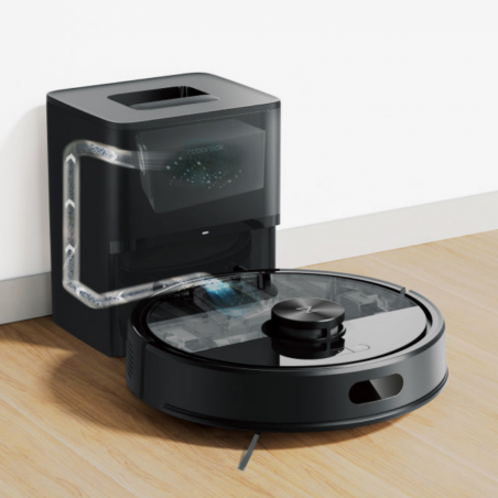 Aspirator robot Roborock Q7 TF+, 10000 Pa, 150 min, Cartografiere 3D inteligenta, Uscat/umed, Comenzi vocale, Programare, Memorie, PreciSense® LiDAR, Negru