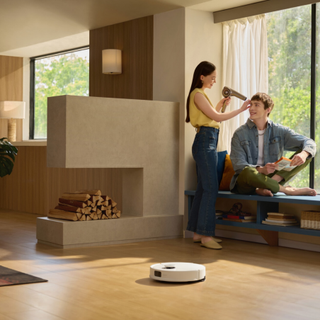 Aspirator robot Roborock Q10 PF+, 10.000 Pa, 150 min, 0,35 L, Wi-Fi, Uscat/umed, Ridicare automata a mopului, LiDAR 360°, Cartografiere 3D, Control vocal, Alb