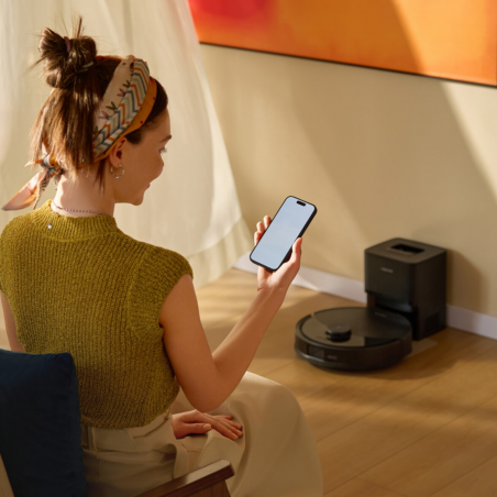 Aspirator robot Roborock Q10 PF+, 10000 Pa, 150 min, 0,35 L, Wi-Fi, uscat/umed, ridicare automată a mopului, LiDAR 360°, cartografiere 3D, control vocal, negru