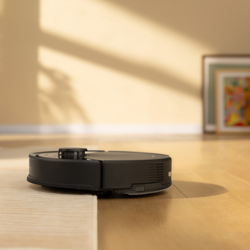 Прахосмукачка робот Roborock Q10 PF+, 10000 Pa, 150 мин, 0.35 л, Wi-Fi, Сухо/мокро, Автоматично повдигане на мопа, 360° LiDAR, 3D картографиране, Гласово управление, Черен