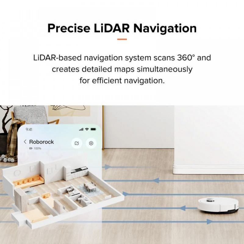 Aspirator robot Roborock Q10 PF, 10.000 Pa, 150 min, 0,35 L, Wi-Fi, Uscat/umed, Ridicare automata a mopului, LiDAR 360°, Cartografiere 3D, Control vocal, Alb