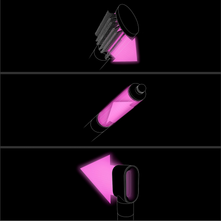 Uscator coafare si stilizare par Dyson Airwrap HS02 Origin 112875-01, 1300 W, 13,5 l/s, 3 viteze, 3 temperaturi, Ondulare automata, Protectie impotriva deteriorarii cauzate de caldura, Nichel/Cupru