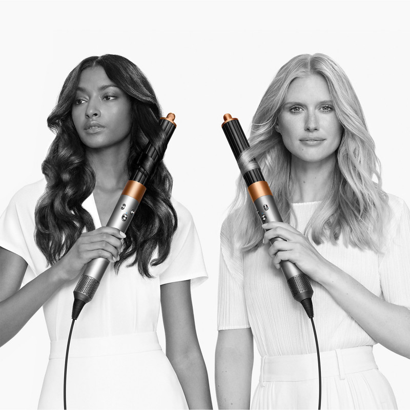 Uscator coafare si stilizare par Dyson Airwrap HS02 Origin 112875-01, 1300 W, 13,5 l/s, 3 viteze, 3 temperaturi, Ondulare automata, Protectie impotriva deteriorarii cauzate de caldura, Nichel/Cupru