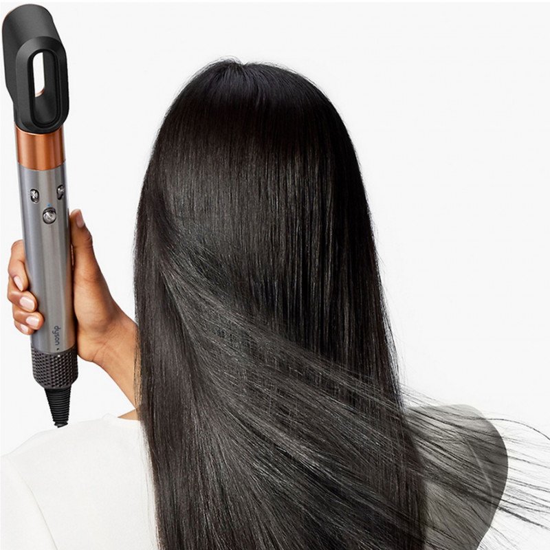 Uscator coafare si stilizare par Dyson Airwrap HS02 Origin 112875-01, 1300 W, 13,5 l/s, 3 viteze, 3 temperaturi, Ondulare automata, Protectie impotriva deteriorarii cauzate de caldura, Nichel/Cupru