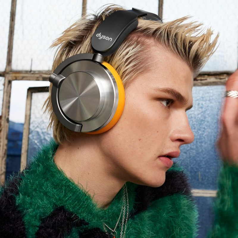 Căști fără fir Dyson OnTrac CNC Copper 759558-01, ANC, până la 55 de ore, Bluetooth, albastru/cupru