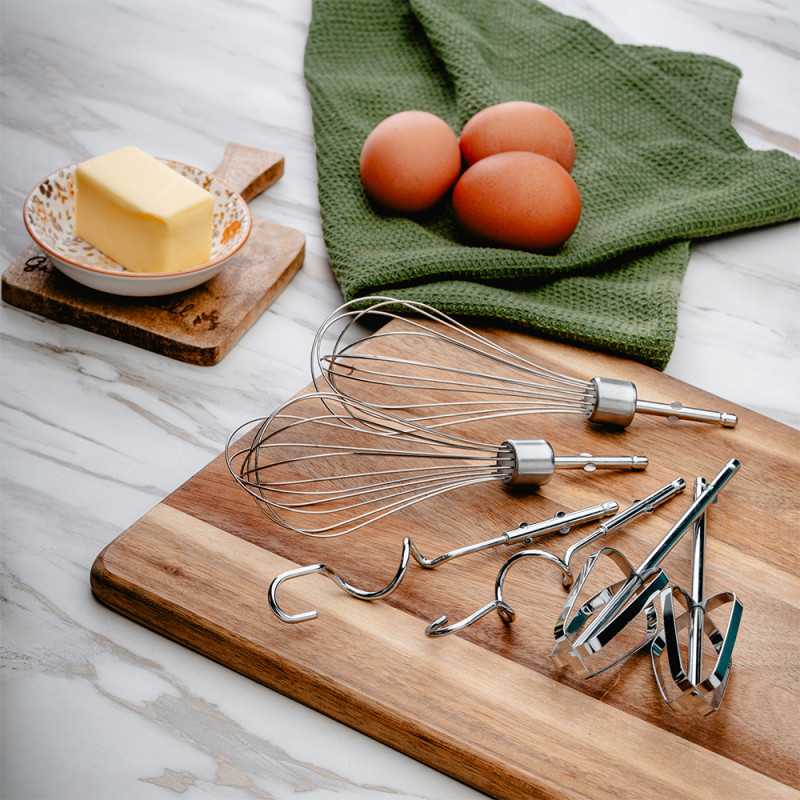 Mixer Rosberg R51110K, 300 W, 5 viteze + Turbo, Suport accesorii, Alb