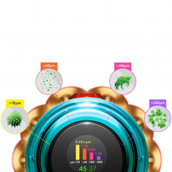 Aspirator vertical Dyson V12s Detect Slim Submarine 485350-01, 140AW, 0,35 L, 60 min, uscat/umed, 3 moduri, HEPA, senzor de praf, golire igienică, LCD cu date în timp real, nichel/galben