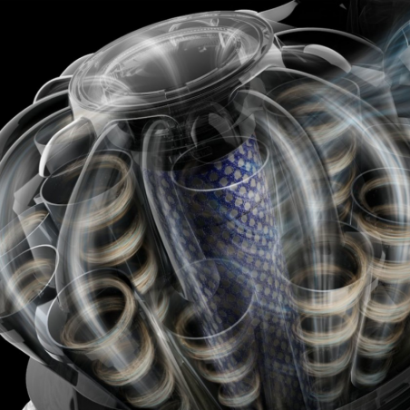 Aspirator vertical Dyson V8 Cyclone SV55 MAGn/Bk 226587-01, 150AW, 0,54 L, 3 moduri, fără pierderi de putere, golire igienică, filtrare complet etanșă, negru/magneziu