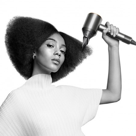 Uscător de păr Dyson Supersonic HD07 Pbu/Rco 113312-01, 1600 W, 3 viteze, 4 temperaturi, Cool shot, 110.000 rpm, ionizare, accesorii, albastru/cupru