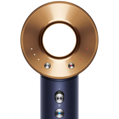 Uscător de păr Dyson Supersonic HD07 Pbu/Rco 113312-01, 1600 W, 3 viteze, 4 temperaturi, Cool shot, 110.000 rpm, ionizare, accesorii, albastru/cupru