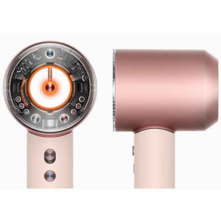 Uscător de păr Dyson HD16 Supersonic Nural Ceramic Pink/Rose Gold Straight+Wavy 113407-01, 1600 W, 3 viteze, 4 temperaturi, ioni negativi, 5 accesorii, protecție pentru scalp, roz ceramic/aur roz