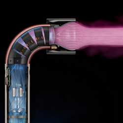 Dyson HD17 Supersonic r Ceramic Pink/Rose Gold Uscător de păr pentru păr drept și ondulat 113332-01, 1700 W, 4 setări inteligente de temperatură, 3 viteze, ionizare, recunoaștere RFID a accesoriilor, protecție pentru scalp, roz ceramic/aur roz