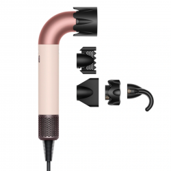 Dyson HD17 Supersonic r Ceramic Pink/Rose Gold Uscător de păr pentru păr drept și ondulat 113332-01, 1700 W, 4 setări inteligente de temperatură, 3 viteze, ionizare, recunoaștere RFID a accesoriilor, protecție pentru scalp, roz ceramic/aur roz
