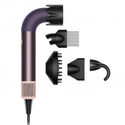 Uscator pentru par Dyson HD17 Supersonic r™ Jasper Plum Straight+Wavy 122781-01, 1700 W, 4 setari inteligente de temperatura, 3 viteze, Ionizare, Recunoastere atasament RFID, Protectie scalp, Violet