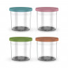 Set recipiente pentru înghetata Ninja Creami XSKPNTLID4EUK, 4х473 ml, Fara BPA, Etanse, Transparent / Multicolor