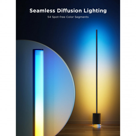 Lampă de podea Govee Pro RGBICWW H6079 Lampă LED inteligentă, 170 cm, 48 W, 2100 lm, 6500 K, Wi-Fi, Bluetooth, Govee Home, negru