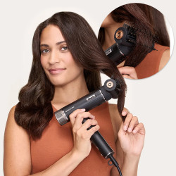 Uscător de păr 3-în-1 Shark SpeedStyle Pro HD731EU, 1750 W, 3 viteze, 4 setări, Coanda, recunoaștere duză iQ, protecție scalp, negru