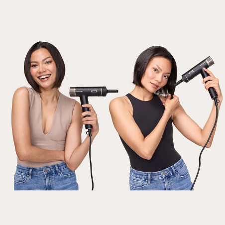 Uscător de păr 3-în-1 Shark SpeedStyle Pro HD731EU, 1750 W, 3 viteze, 4 setări, Coanda, recunoaștere duză iQ, protecție scalp, negru