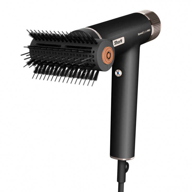 Uscător de păr 3-în-1 Shark SpeedStyle Pro HD731EU, 1750 W, 3 viteze, 4 setări, Coanda, recunoaștere duză iQ, protecție scalp, negru