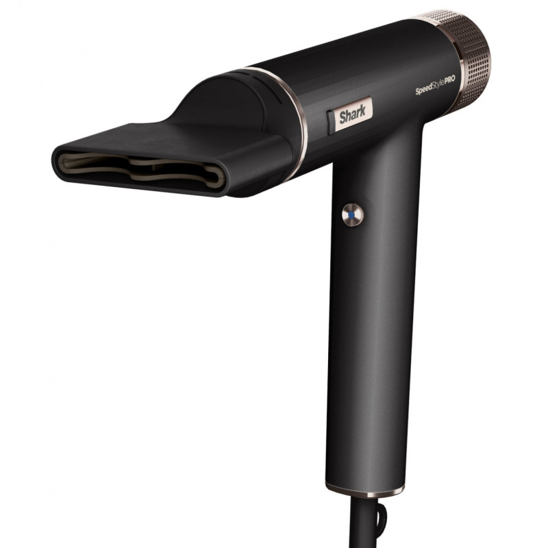 Uscător de păr 3-în-1 Shark SpeedStyle Pro HD731EU, 1750 W, 3 viteze, 4 setări, Coanda, recunoaștere duză iQ, protecție scalp, negru