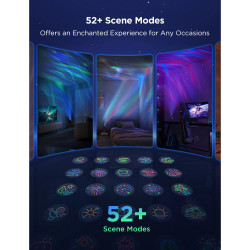 Proiector inteligent tip lampă Govee Star Light Projector H6093, 12 W, RGBW, control vocal, Wi-Fi, Bluetooth, negru