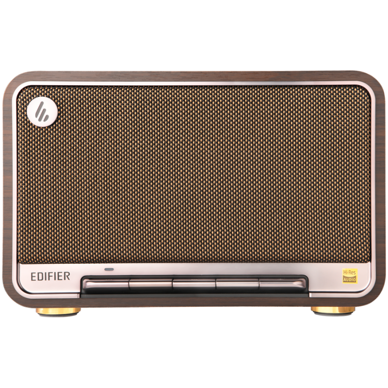Difuzor Edifier D32 BL-WALNUT, 60 W, 11 ore, audio de înaltă rezoluție/wireless, Bluetooth 5.3, Wi-Fi, Apple Airplay2, DRC, DSP, corp din lemn, nuc negru/maro