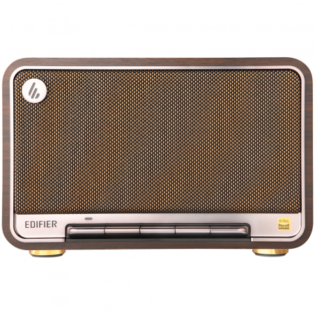 Difuzor Edifier D32 BL-WALNUT, 60 W, 11 ore, audio de înaltă rezoluție/wireless, Bluetooth 5.3, Wi-Fi, Apple Airplay2, DRC, DSP, corp din lemn, nuc negru/maro