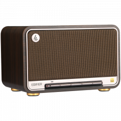 Difuzor Edifier D32 BL-WALNUT, 60 W, 11 ore, audio de înaltă rezoluție/wireless, Bluetooth 5.3, Wi-Fi, Apple Airplay2, DRC, DSP, corp din lemn, nuc negru/maro