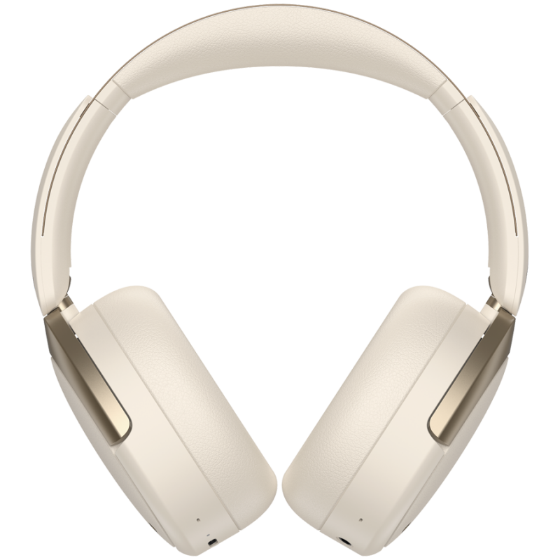 Casti fara fir Edifier WH950NB Ivory, 40 mm, 55 ore, Difuzoare dinamice acoperite cu titan, 3 moduri, Timer, Bluetooth V5.3, ANC, ENC, Hi-Res, Bej