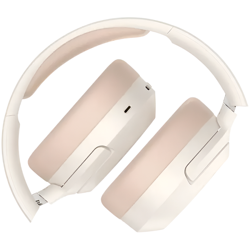 Casti fara fir Edifier W820NB Plus V25 Ivory, 40 mm, 80 h, A.I, Difuzoare dinamice acoperite cu titan, Bluetooth V6.1, ANC, Hi-Res, Bej