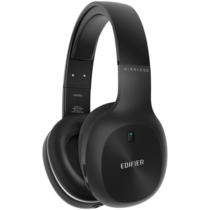 Căști wireless Edifier W800BT Plus BL, 40 mm, 55 ore, difuzoare dinamice, BT V5.1, USB-C, Qualcomm aptX, Multipoint, moduri EQ, negru