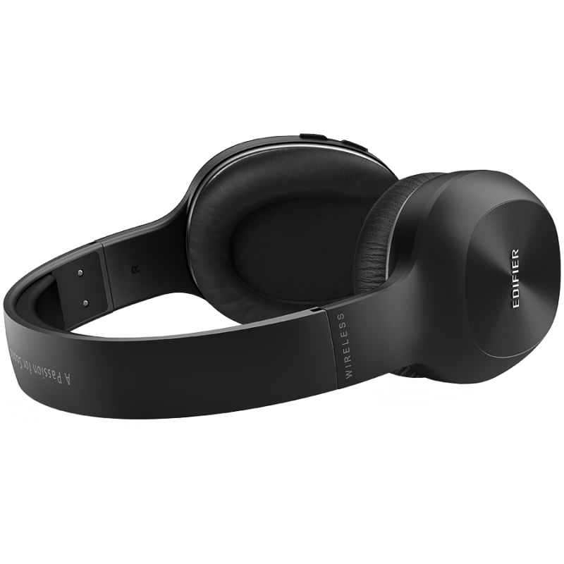 Căști wireless Edifier W800BT Plus BL, 40 mm, 55 ore, difuzoare dinamice, BT V5.1, USB-C, Qualcomm aptX, Multipoint, moduri EQ, negru