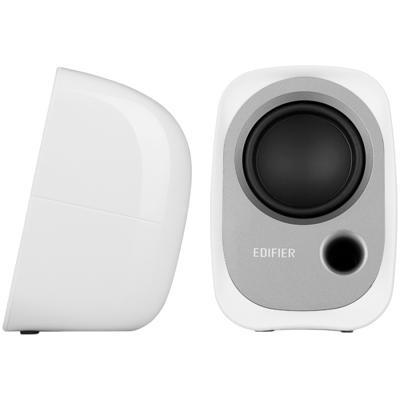 Boxe Edifier R12U WH 2.0, 4 W RMS, USB, AUX, 20 KHz, Difuzoare de 2,25", Control sunet, Alb