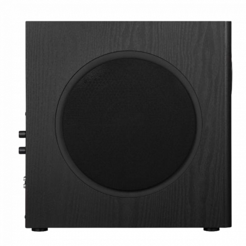 Subwoofer Edifier T5s, 70 W RMS, difuzor de bas de 8", frecvențe de până la 35 Hz, RCA, filtru trece-jos, negru