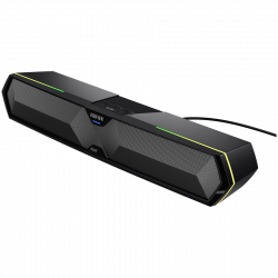 Bară de sunet Edifier MG300, 5 W RMS, 48,5 cm, Bluetooth V5.3, USB, AUX, RGB, difuzoare 2x52 mm, control tactil, negru