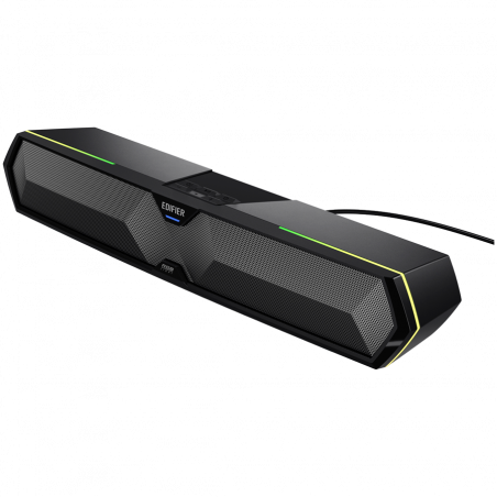 Bară de sunet Edifier MG300, 5 W RMS, 48,5 cm, Bluetooth V5.3, USB, AUX, RGB, difuzoare 2x52 mm, control tactil, negru