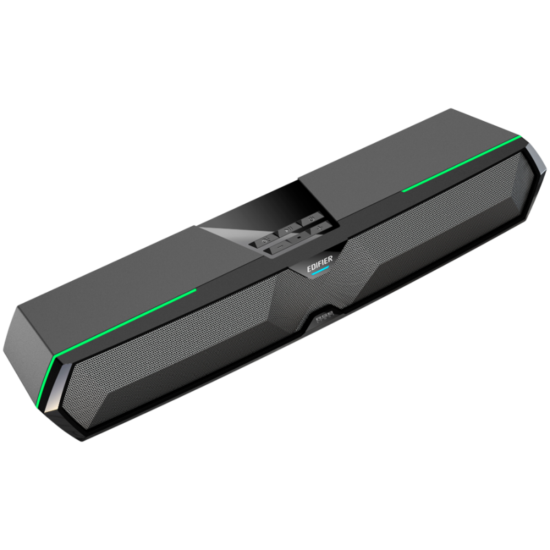 Bară de sunet Edifier MG300, 5 W RMS, 48,5 cm, Bluetooth V5.3, USB, AUX, RGB, difuzoare 2x52 mm, control tactil, negru