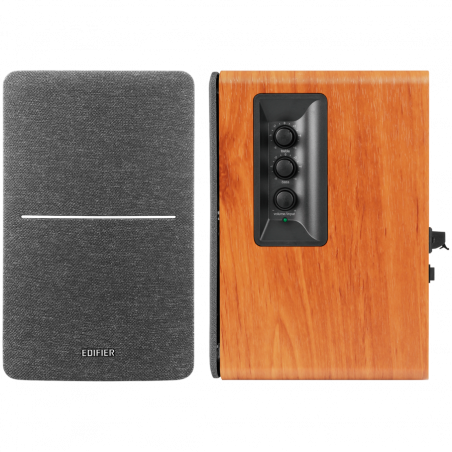 Boxe Edifier R1280DBs BR 2.0, 42 W RMS, Bluetooth V5.1, 2 RCA, Crossover activ, Subwoofer activ, Control bas si inalte, Maro