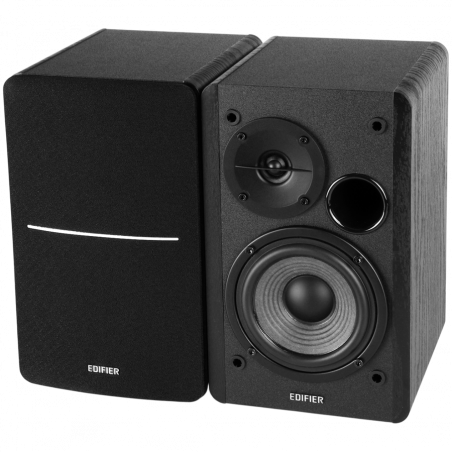Difuzoare Edifier R1280DB BL 2.0, 42 W RMS, Bluetooth V5.1, 2 RCA, crossover activ, control bas și înalte, negru