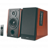 Boxe Edifier R1700BTs, 66 W RMS, Bluetooth V5.1, RCA, Subwoofer, DSP, DRC, Telecomanda, Lemn MDF, Maro