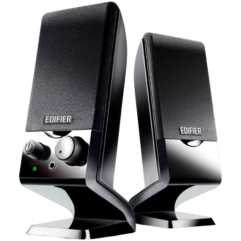 Difuzoare Edifier M1250 2.0, 1,2 W RMS, USB, AUX, panou plat, design compact, ecranare magnetică, negru