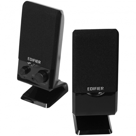 Difuzoare Edifier M1250 2.0, 1,2 W RMS, USB, AUX, panou plat, design compact, ecranare magnetică, negru
