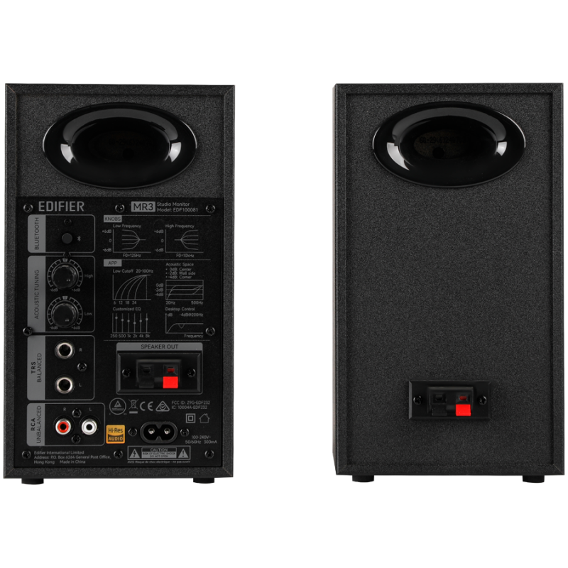 Boxe Edifier MR3 BL, 36 W RMS, BT V5.4, RCA, AUX, Hi-Res, ConneX, Active, Setari acustice, Negru