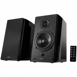 Boxe Edifier R2000DB BL 2.0, 120 W RMS, Bluetooth, 3,5 mm la RCA, DSP, Difuzoare Eagle Eye, Inclinare 10°C, Telecomanda, Carcasa MDF, Negru