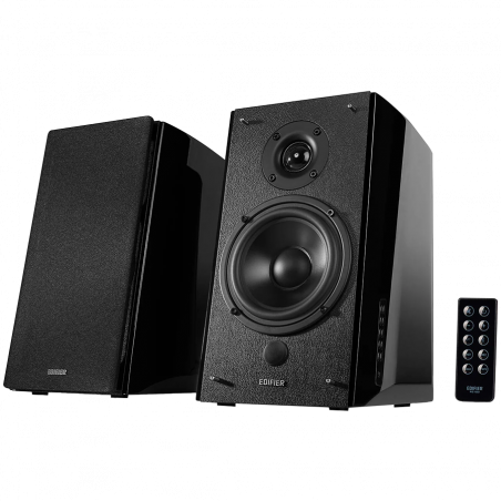 Boxe Edifier R2000DB BL 2.0, 120 W RMS, Bluetooth, 3,5 mm la RCA, DSP, Difuzoare Eagle Eye, Inclinare 10°C, Telecomanda, Carcasa MDF, Negru